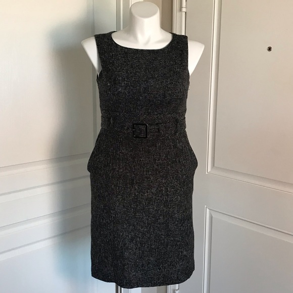BANANA REPUBLIC BLACK & WHITE TWEED DRESS - Picture 1 of 7